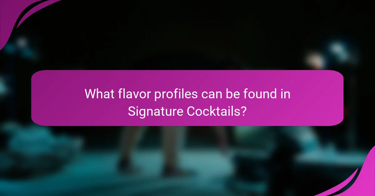 What flavor profiles can be found in Signature Cocktails?