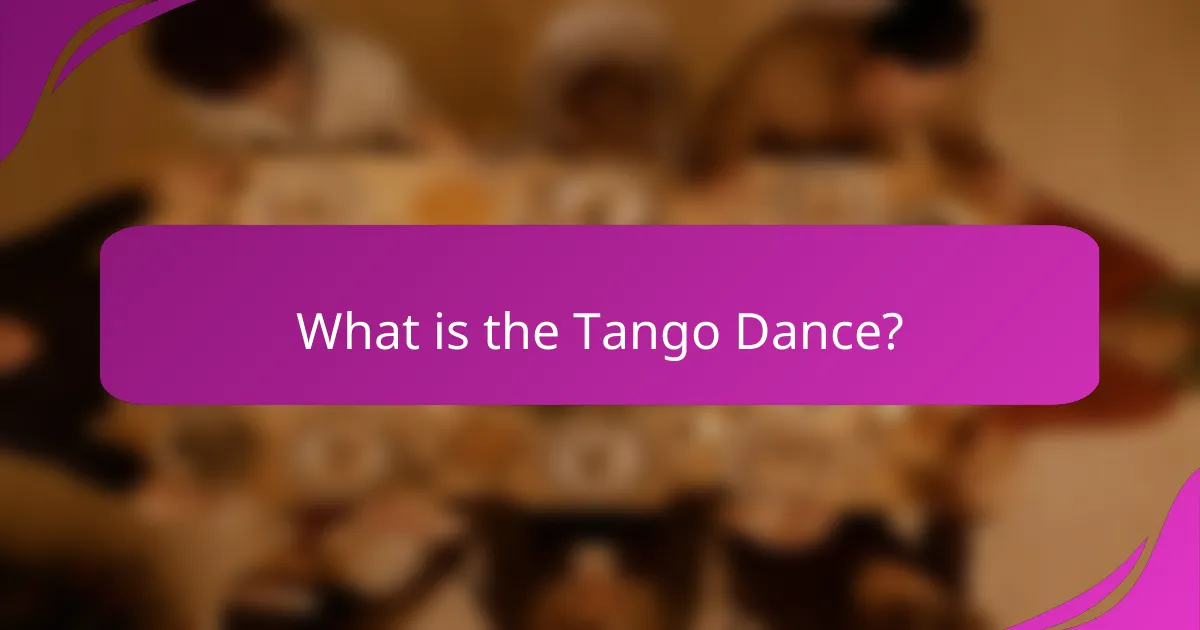 What is the Tango Dance?